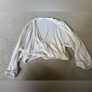 Beyond yoga Wrapped Up Pullover - Fresh Snow / M